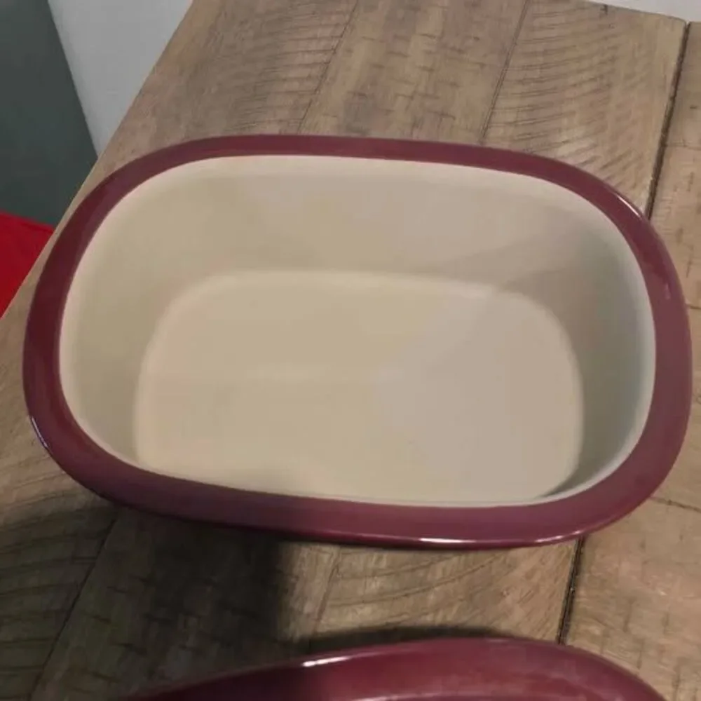 Pampered Chef Cranberry Deep Covered Baker 3.1 Qt Stoneware – Discontinued